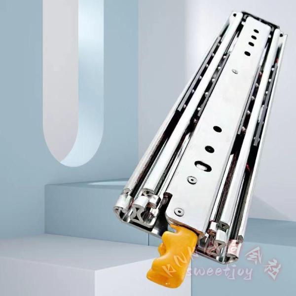 引き出しスライドレール ロック付 重量用 300-1500mm KNK(株） 完全伸長 耐荷重220kg 左右1セット DIYパーツ 家具金具 工業用 取付簡単 頑丈