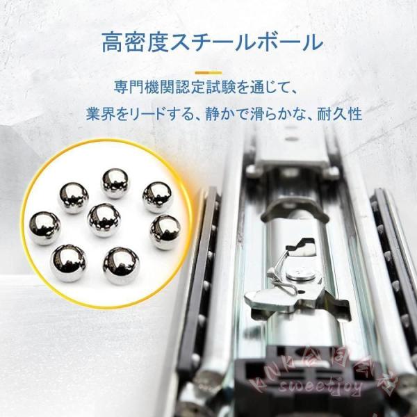 引き出しスライドレール ロック付 重量用 300-1500mm KNK(株） 完全伸長 耐荷重220kg 左右1セット DIYパーツ 家具金具 工業用 取付簡単 頑丈_5