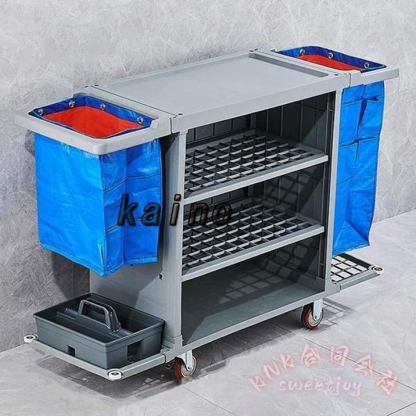 ホテルリネンカート 業務用ダストカート 多用途 清掃台車 KNK(株) 掃除カート クリーニングカート 防水収納布袋 大容量収納 耐久性 移動式_1