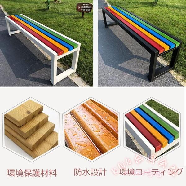 バルコニー 木製ベンチ 100-180cm 屋外 ロングチェア KNK(株) 防水 日焼け止め ガーデンチェアベンチ 難燃性 公園 通り 風光明媚_3