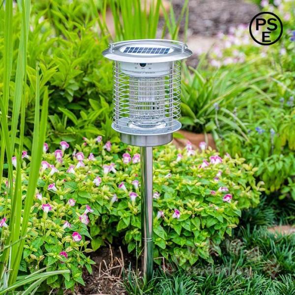 ソーラー蚊取り器 UV光源 防水IPX4 屋外 KNK(株） 大容量バッテリー 光センサー 庭 園芸 虫除け 虫退治 地面差し込み
