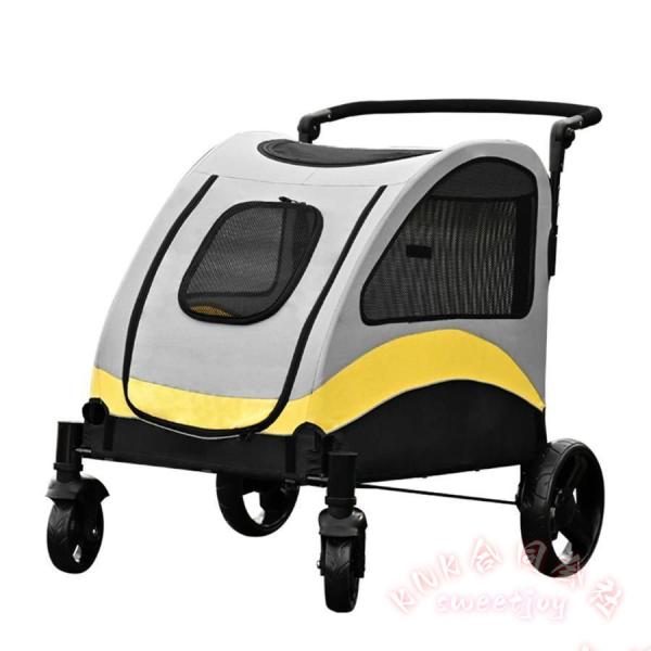 ペットカート 4輪 折りたたみ 大容量 耐荷重60kg KNK(株） 軽量 多頭飼い 小型犬 中型犬 大型犬 前輪360°回転 おしゃれ バギー