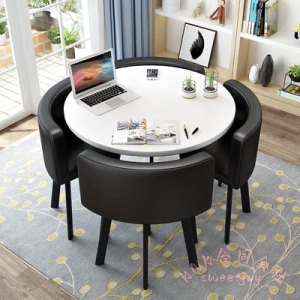 丸テーブルダイニングセット 4人用 北欧風 省スペース KNK(株） カフェテーブル 食卓セット シンプル オフィス商談にも リビング ダイニング おしゃれ 高品質_1