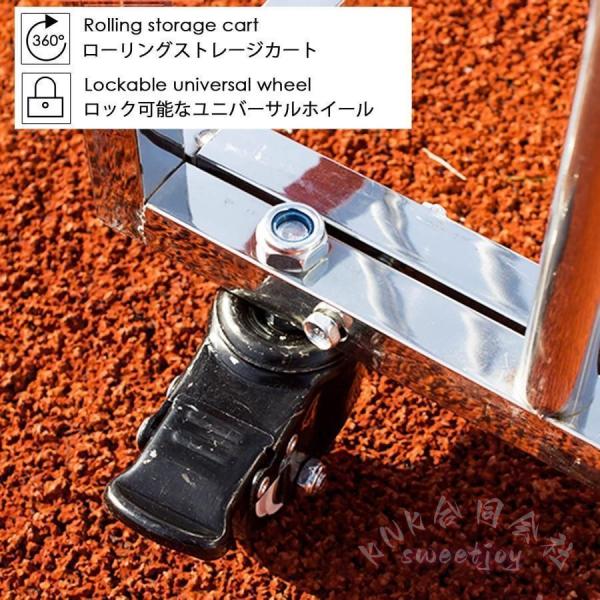 ボール収納カート ケージ型 ホイール付き 大容量 KNK(株） スポーツ用品オーガナイザー ガレージ 学校向け ヘビーデューティ ボール整理_5