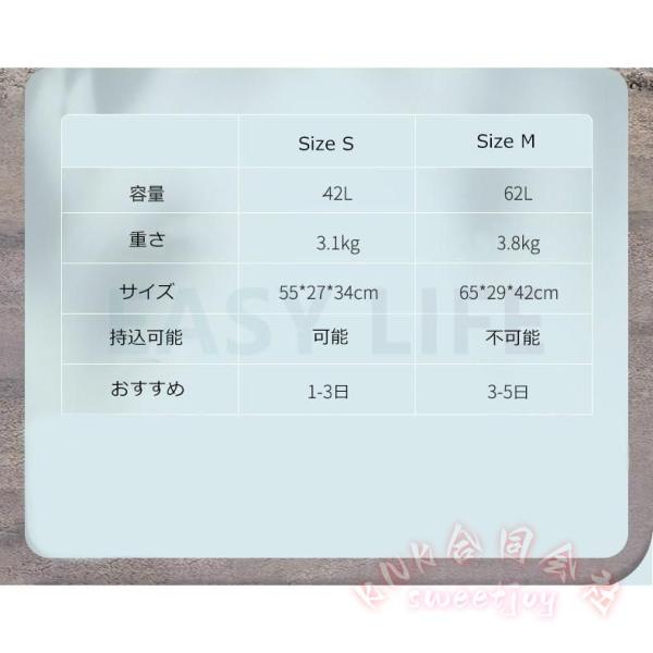 スーツケース 機内持ち込み 軽量 上開き ジッパー 前開き KNK(株) S/Mサイズ フロントオープン 双輪 静音 旅行バッグ 国内旅行 かわいい おしゃれ出張にも_8
