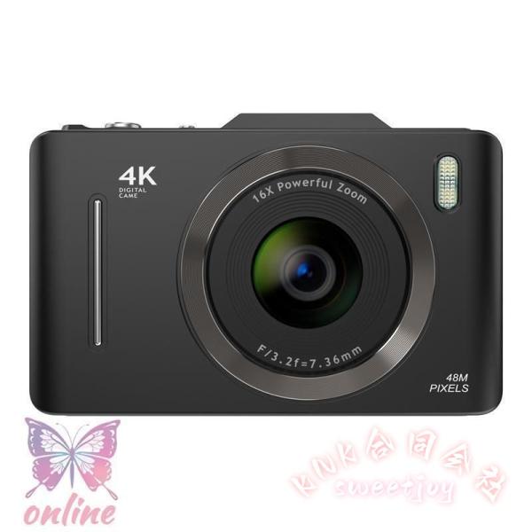 デジタルカメラ4K4800万画素16倍ズームオートフォーカス手振れ補正IPS大画面軽量KNK(株）ウェブ機能防塵初心者高画質コンパクトデジカメ動画撮影カメラ_2