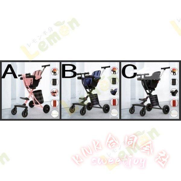 ベビーカー 折りたたみ 1〜6歳 乗用玩具 回転式 足押し棒 KNK(株) 収納かご付き 軽量 携帯便利 おしゃれ プレゼント キックス 乗り物 おでかけ ベビー用品_1