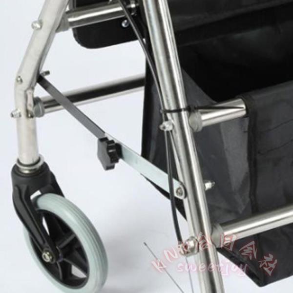 シルバーカー手押し車高齢者用おしゃれ座れる四輪軽量シニアカート座面付き大容量バッグ KNK(株） 散歩買い物歩行補助ブレーキ付き_2