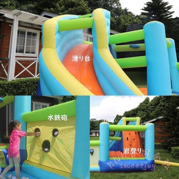 大型プール 折りたたみプール 滑り台付き 3m 子どもプール KNK(株) 家庭用 大きい 多機能 キッズプール 岩登り 水遊び 猛暑対策 室内 室外 1-4人用_5