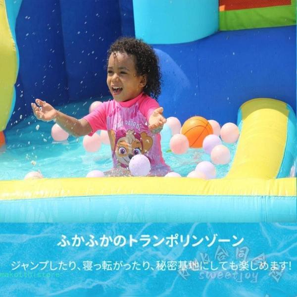 大型プール 折りたたみプール 滑り台付き 3m 子どもプール KNK(株) 家庭用 大きい 多機能 キッズプール 岩登り 水遊び 猛暑対策 室内 室外 1-4人用_7