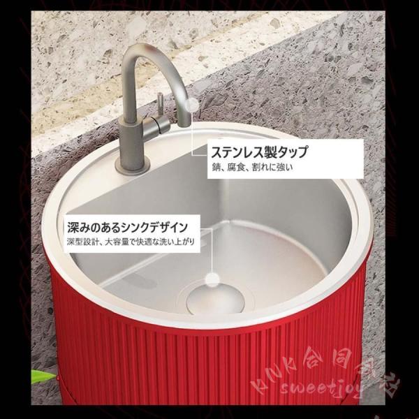 洗面台 インダストリアル 洗面化粧台 自立式 水栓付き KNK(株) 収納キャビネット 排水付き 全面収納 洗面台下収納 掃除簡単 ガーデンシンク 洗面所_6