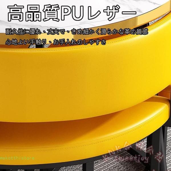 丸テーブルセット 4人用 ダイニングセット 食卓セット KNK(株) モダンデザイン テーブル 椅子セット ホームキッチン カフェテーブル 省スペース 新生活_1