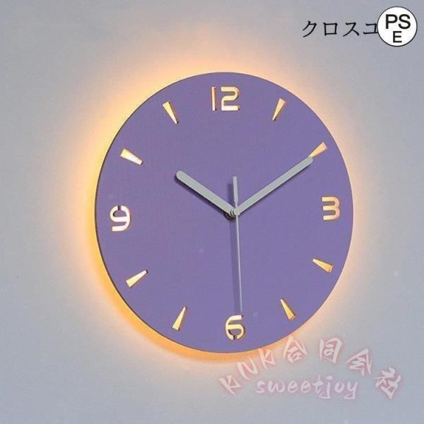 壁掛け時計 おしゃれ 北欧 夜光 静音 見やすい KNK(株) 掛け時計 壁飾り デジタル/アナログ ひとり暮らし シンプル 引越し祝い 誕生日 プレゼント_2
