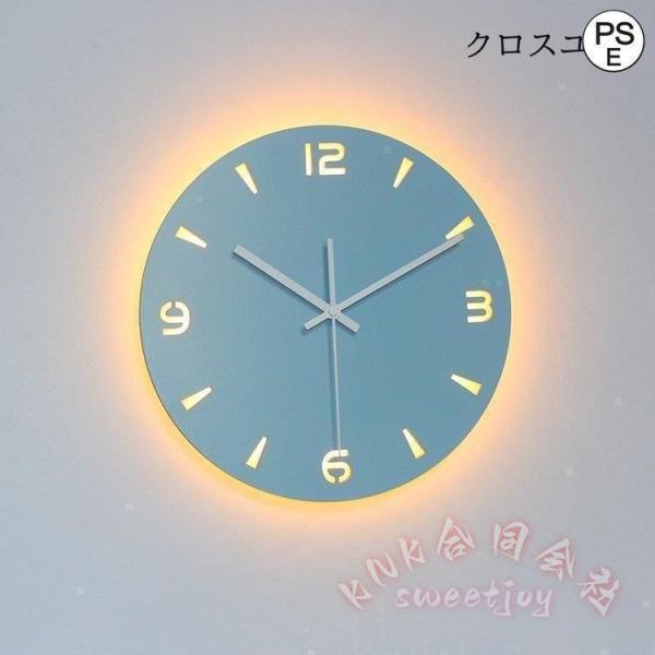 壁掛け時計 おしゃれ 北欧 夜光 静音 見やすい KNK(株) 掛け時計 壁飾り デジタル/アナログ ひとり暮らし シンプル 引越し祝い 誕生日 プレゼント_3