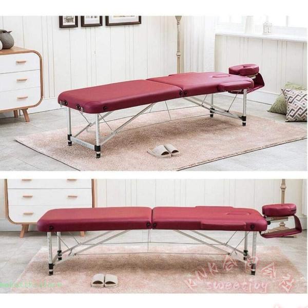 折りたたみマッサージベッド 軽量 アルミ有孔 185×70cm KNK(株) 高さ48-72cm調整 整体ベッド ポータブル 施術台 マッサージ台 持ち運び 収納_4