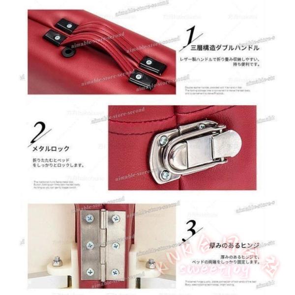 施術ベッド 折りたたみ エステベッド 組立不要 有孔 KNK(株) コンパクト アルミ製 軽量 高さ調整 185×60×48-72cm マッサージ台 施術台