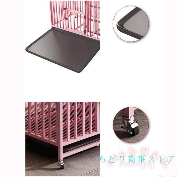 折りたたみメタル犬クレート トレー付き KNK(株） シングルドア/ダブルドア選択可 安全設計 ペットクレート 犬小屋 室内用 収納便利 頑丈_4