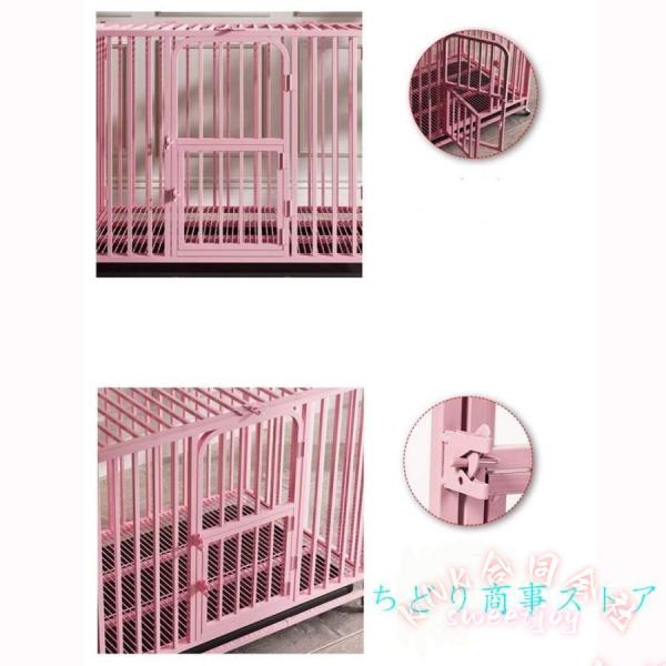 折りたたみメタル犬クレート トレー付き KNK(株） シングルドア/ダブルドア選択可 安全設計 ペットクレート 犬小屋 室内用 収納便利 頑丈_5