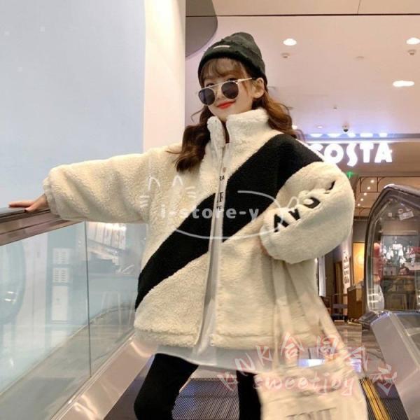 子供用 ムートン調コート 女の子 秋冬 長袖 裏起毛 ボアコート KNK(株) キッズアウター 上着 防寒 寒さ対策 暖かい シンプル モコモコ 厚手_15