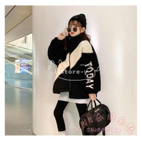 子供用 ムートン調コート 女の子 秋冬 長袖 裏起毛 ボアコート KNK(株) キッズアウター 上着 防寒 寒さ対策 暖かい シンプル モコモコ 厚手_4