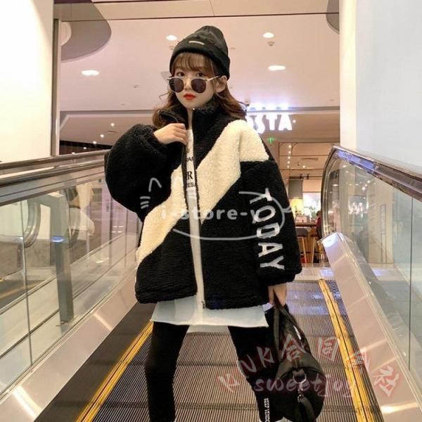 子供用 ムートン調コート 女の子 秋冬 長袖 裏起毛 ボアコート KNK(株) キッズアウター 上着 防寒 寒さ対策 暖かい シンプル モコモコ 厚手_8