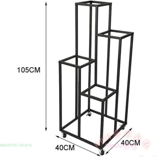 フラワースタンド アイアンプランターラック 4脚安定 KNK(株) 鉢スタンド フラワーディスプレイ 書店 フラワーシェルフ 取り外し可能 室内 屋外_2