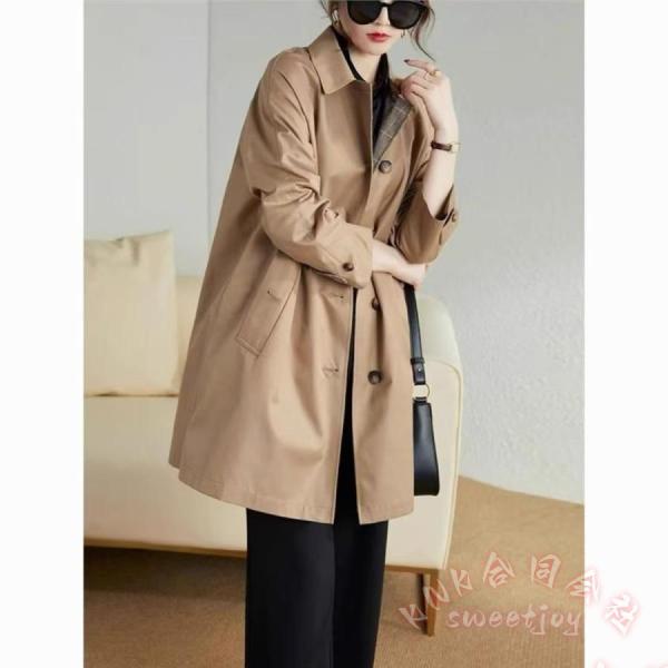 スプリングコート レディース トレンチコート ロングコート 春秋 アウター KNK(株） ロングジャケット 羽織り 春服 秋服 きれいめ カジュアル 通勤 体型カバー