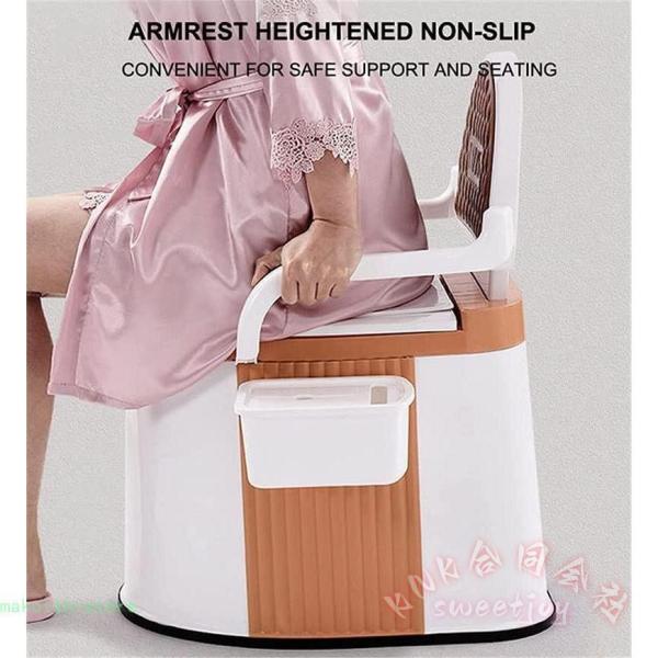 ポータブルトイレ 防災グッズ 非常用簡易便座 KNK(株) トイレットペーパー 洗えるバスケット付き ホルダー付き 屋外屋内 可動トイレシート_5
