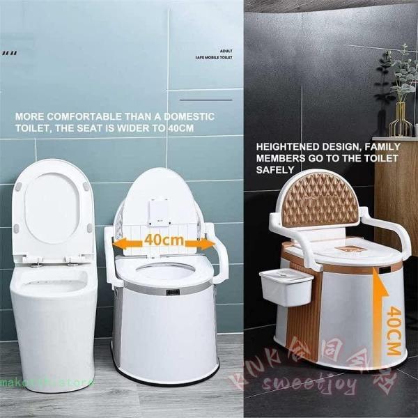 ポータブルトイレ 防災グッズ 非常用簡易便座 KNK(株) トイレットペーパー 洗えるバスケット付き ホルダー付き 屋外屋内 可動トイレシート_6