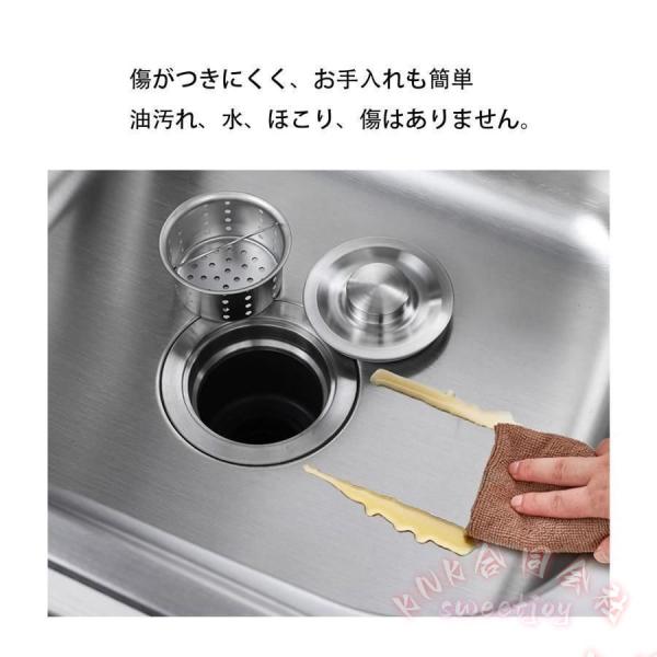 ガーデンシンク 流し台 簡易式 厚いステンレス KNK(株) 屋外 業務用 自立型 単槽 キッチンシンク ゴミ受け付 庭 水回り DIY 作業台 便利_3