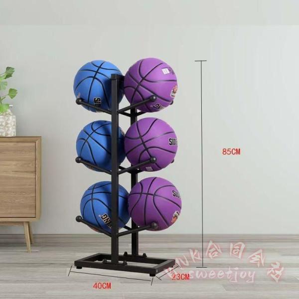 ボール整理カゴ 両面ボールオーガナイザー 収納ラック KNK(株) 頑丈 スタンド バスケットボール サッカー バレーボール用 ブラック 片付け簡単 部活 自宅