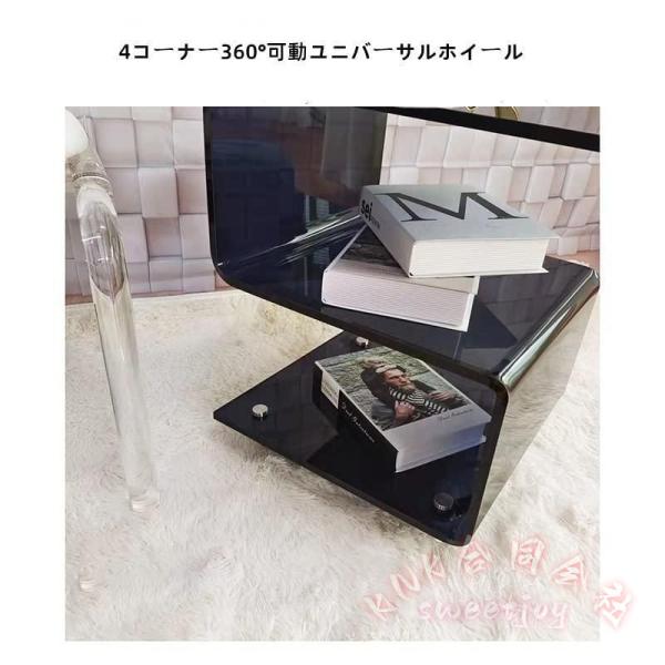 キャスター付きサイドテーブル 北欧風 ベッドサイド KNK 小さなテーブル 可動式 ちゃぶ台/カフェテーブル風 ソファ横にも 省スペース 移動便利 在宅ワークにも_9