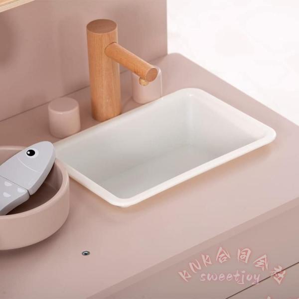 おままごとキッチン 木製 キッチンセット KNK(株) 誕生日 台所 調理器具 食材付き 56×28.5×75cm 小物9点 本物みたい_4