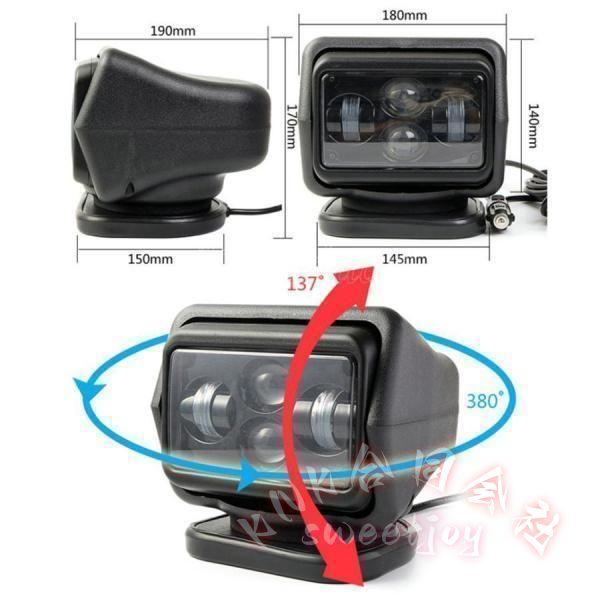 船用サーチライト LED スポットライト 60W KNK（株） リモコン操作 自動車 ヨット ボート 防水 高輝度 アウトドア キャンプ 旅行 持ち運び_4