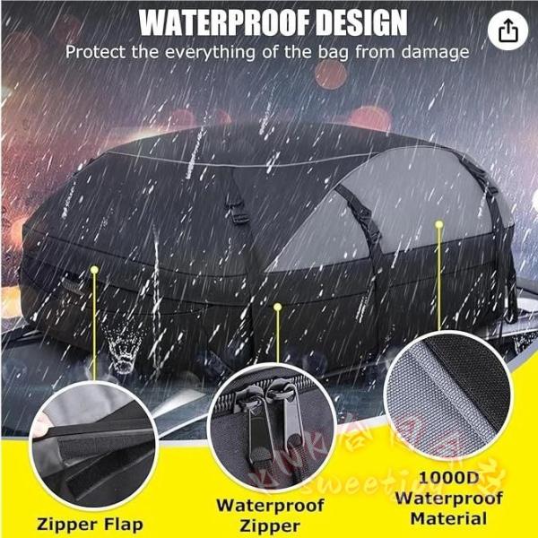 ルーフトップ カーゴバッグ 防水 700D KNK(株) ルーフキャリア用 ラック有無対応 SUV 車載 荷物バッグ 破れ防止 ジッパー付