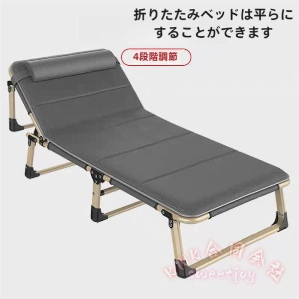 折りたたみベッド コンパクト 軽量 KNK(株) シングル 組立不要 マットレス付き 介護 キャンプ 仮眠 持ち歩きベッド 省スペース