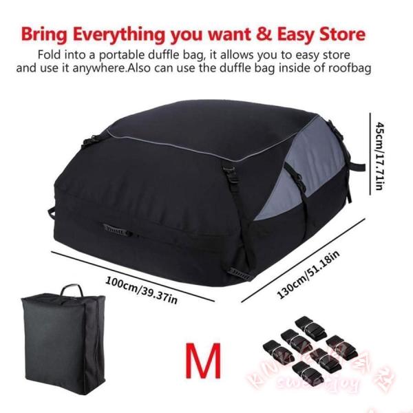 車用 ルーフトップカーゴバッグ 防水 KNK(株) 700D PVC 破れ防止 ジッパー付 ラック有無対応 SUV 荷物収納 旅行用品_1