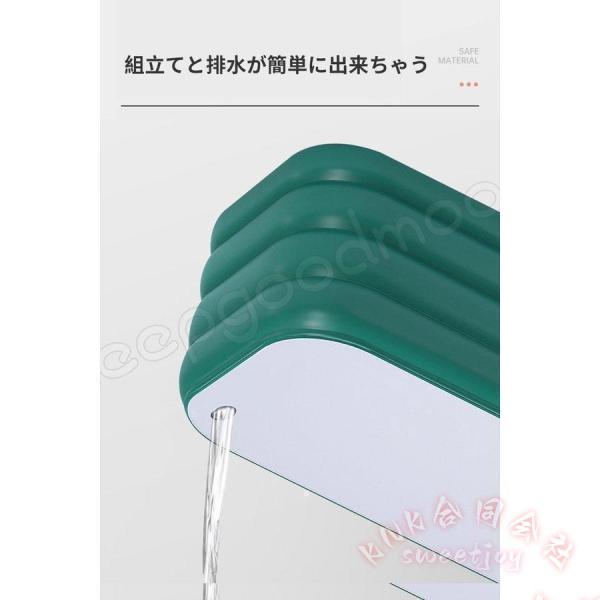 自動膨張 折り畳み浴槽 ビニールバスタブ KNK(株) 三重構造 フタ付き 収納簡単 大人 全身浴 簡易浴槽 バスバケツ 家庭用_9