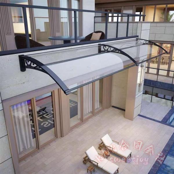 テラス屋根 ひさし 玄関屋根 雨よけ 100×270cm KNK(株） 梅雨対策 後付け 日除け 雨雪パネル ミュートブラケット付き 省スペース