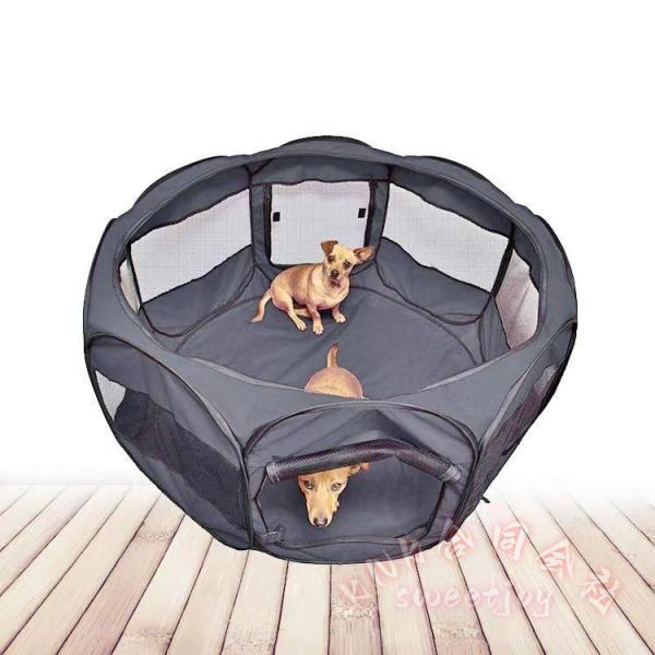 ペットサークル 折りたたみ メッシュ サークル ケージ Mサイズ 85cm KNK(株) 犬 猫 うさぎ 室内 屋外 旅行 防災 収納簡単 通気性 便利 軽量
