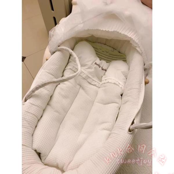 ベビーバスケット クーファン 敷きふとん付 KNK(株) 木製スタンド付 ナチュラル 赤ちゃん 退院 ねんね ゆりかごとしても便利_5