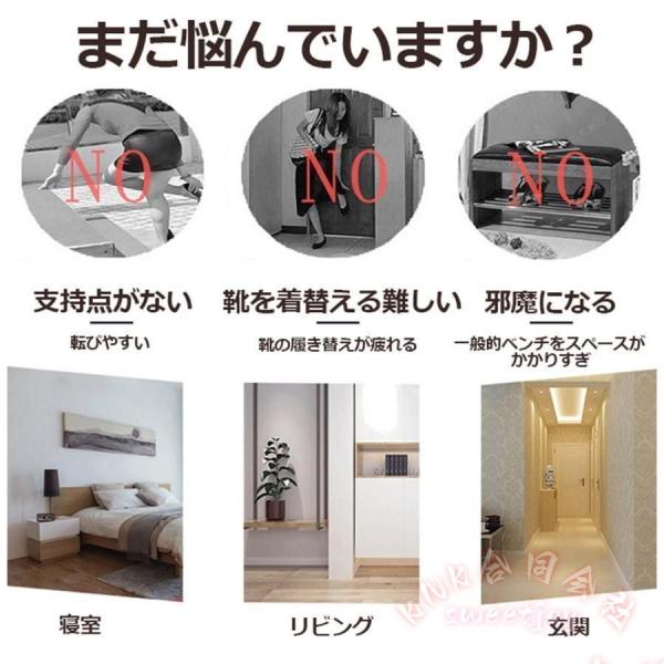 折りたたみ玄関ベンチ 壁取付 ハンギングスツール KNK(株) 玄関椅子 省スペース 目に見えない折りたたみ 廊下椅子 コンパクト 靴の脱ぎ履き便利_1