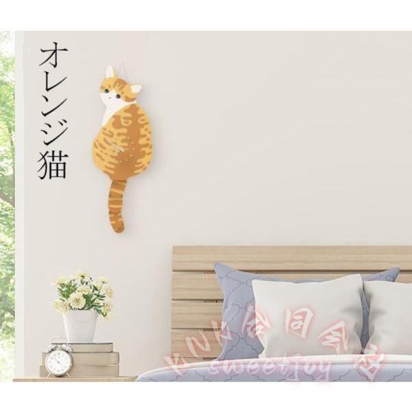猫型 振り子時計 壁掛け時計 かわいい 北欧風 KNK(株） 非電波 静音 見やすい 引越し 新居 祝い プレゼント 部屋飾り インテリア_9
