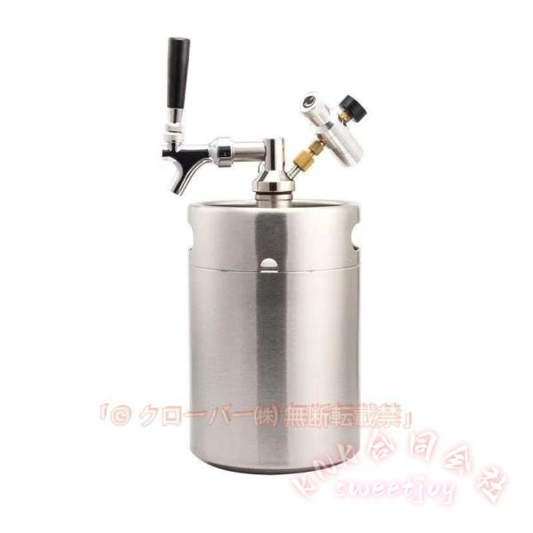 ビールサーバー 小型 ステンレス CO2レギュレーター付 KNK(株) 軽量 頑丈 持ち運び簡単 ホーム 発酵 醸造 パーティーにも