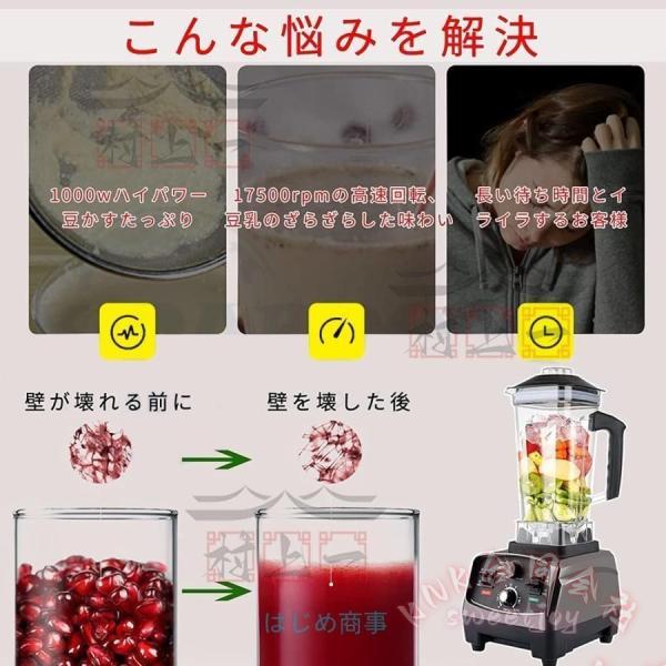 ミキサー 2L 大容量 ブレンダー 家庭用 KNK(株） スムージー 2200W 48000RPM タイマー 過熱保護 多機能 操作簡単 業務用_7