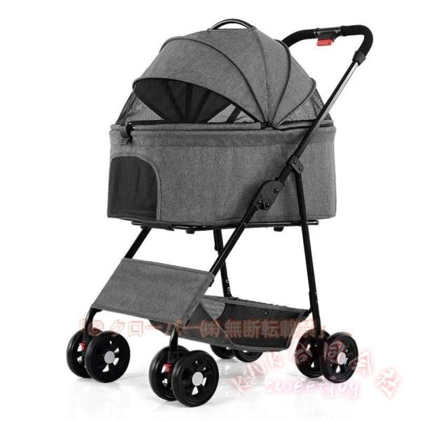 ペットカート 分離式 2way 取り外し可能 KNK(株) 折りたたみ 犬用ベビーカー 猫犬兼用 多機能 小型犬 多頭用 お出かけ 便利