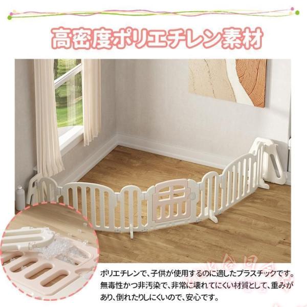 キッズパーテーション ベビーゲート テレビ周り360cm KNK(株） 置くだけ自立式 ドア付き ベビーサークル ワイドフェンス 簡単設置 安心ガード_11