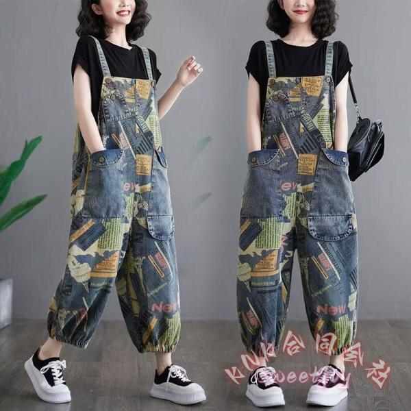 デニムサロペット レディース オーバーオール デニムパンツ KNK(株） ずぼん サロペット カジュアル 大人可愛い 体型カバー 着回し オールシーズン