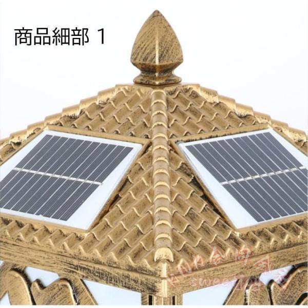 ソーラーライト LED門柱灯 ガーデンライト 屋外防雨 KNK(株） 自動点灯 玄関照明 庭園灯 スタンドライト 高さ33cm 送料無料 夜間防犯にも_8