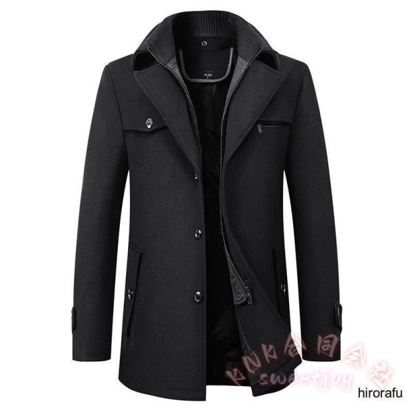 チェスターコート メンズ スーツ対応 ビジネスコート KNK(株) 通勤 冬服 アウター ウール 無地 カジュアル おしゃれ 紳士服 防寒 ロング丈_2